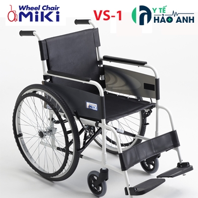Xe lăn Nhật Bản Miki VS-1 có chỗ để cọc truyền dịch