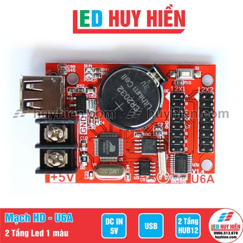 Card HD U6A (USB) Module led 1 màu