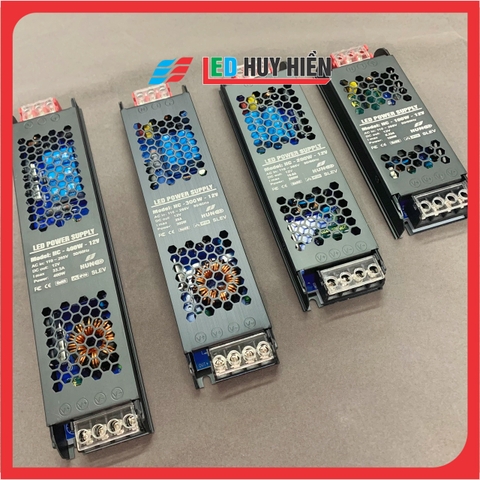 Nguồn led HUNCO Đen 12V - 8.33A, 16.7A, 25A, 33.3A. Nguồn mỏng dẹt
