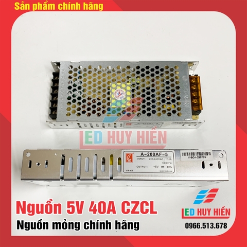 Nguồn led 5V 40A mỏng trong nhà