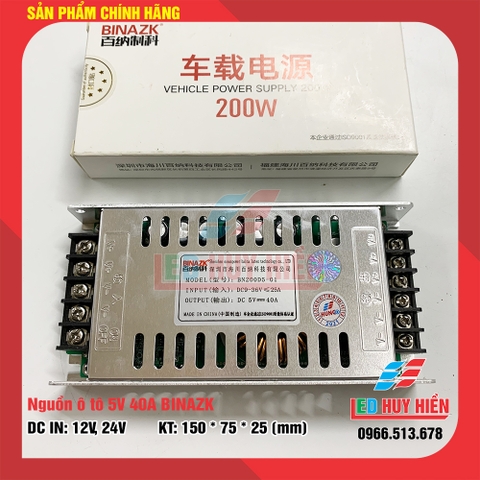 Nguồn ô tô 5V 40A (Nguồn 5V40A 200W BINAZK)