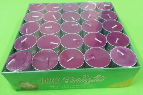 Hộp Tealight 100 viên tím