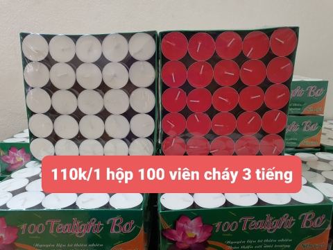 Hộp Tealight 100 viên Đỏ