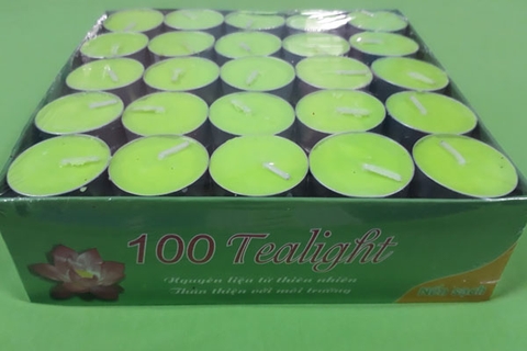 Hộp Tealight 100 viên xanh