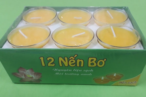 Nến bơ vàng 12 cốc nhựa