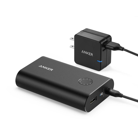 Pin Dự Phòng Anker PowerCore+ 10.050mAh kèm Sạc Tường 18w (Đen)