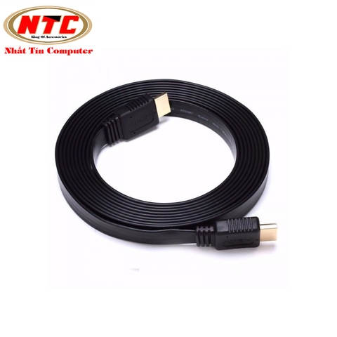 Cáp HDMI Unitek 5M19A loại dẹp dài 5m - hỗ trợ 3D (Đen)