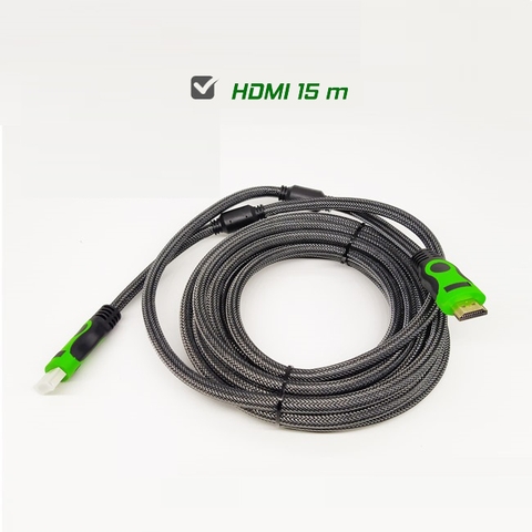 Cáp HDMI VSPTECH dài 15M bọc dù chống nhiễu - hỗ trợ FullHD (đen)
