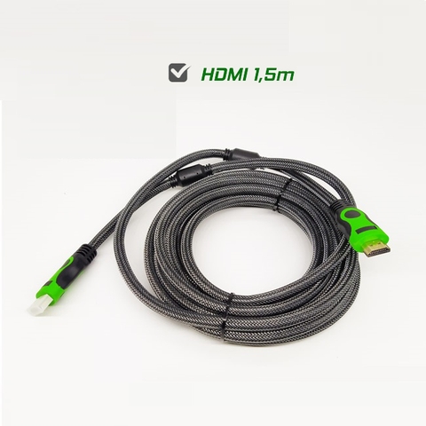 Cáp HDMI VSPTECH dài 1.5M bọc dù chống nhiễu - hỗ trợ FullHD (đen)