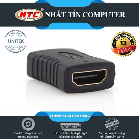 Đầu nối cáp HDMI Unitek Y-A013 - bảo hành 12 tháng (Đen)