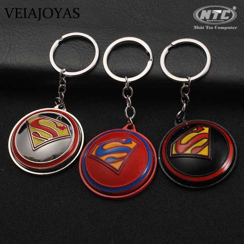 Móc khóa inox Avengers siêu nhân Super Man - có thể xoay 360 độ (Nhiều màu)