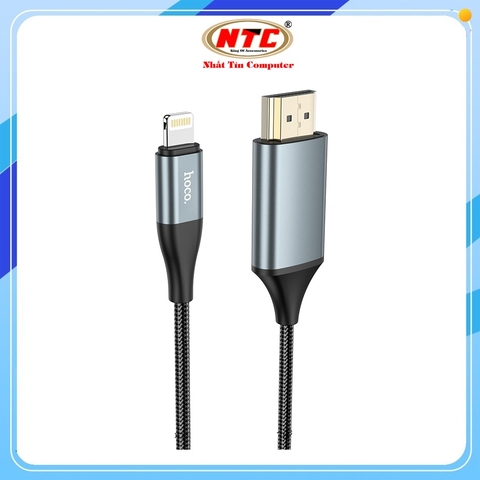 Cáp chuyển đổi Lightning sang HDMI / HDTV UA15 hỗ trợ HD 1080P, dài 2M (Xám)