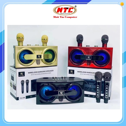 Loa Karaoke Bluetooth SU YOSD YS-206 kèm 2 micro không dây, CS 35W, Âm cực hay