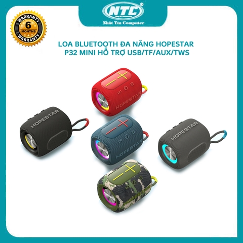 Loa bluetooth cao cấp HOPESTAR P32 mini chống nước IPX6 - hỗ trợ AUX/ TF/ USB/ TWS (màu ngẫu nhiên)