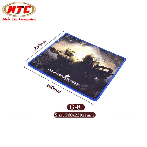 Miếng lót chuột Gaming G-8 may viền - Loại Mousepad Control (Đen)