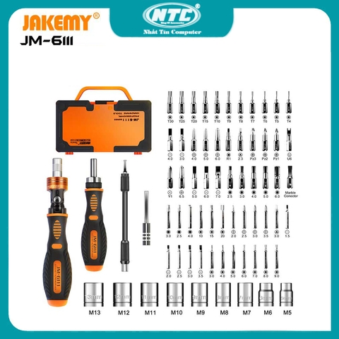 Bộ tua vít đa năng 69 in 1 Jakemy JM-6111 hãng phân phối chính thức (Cam)