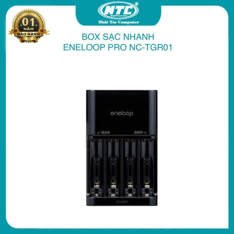 Box sạc nhanh Eneloop NC-TGR01 cho pin AA và AAA - Phiên bản Pro sạc siêu nhanh (đen)