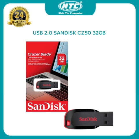 USB Sandisk Cruzer Blade CZ50 32GB (Đen)