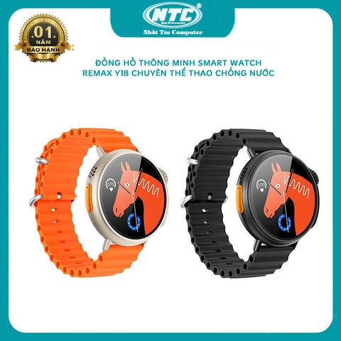 Đồng hồ thông minh smart watch Hoco Y18 chuyên thể thao - mặt đồng hồ to / kiểu dáng mạnh mẽ / chống nước IP68/ cảm ứng / đa chức năng (2 màu)