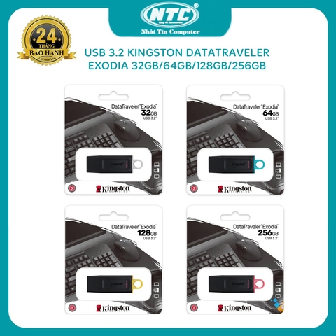 USB 3.2 Gen 1 Kingston DTX 32GB / 64GB / 128GB / 256GB (Đen)