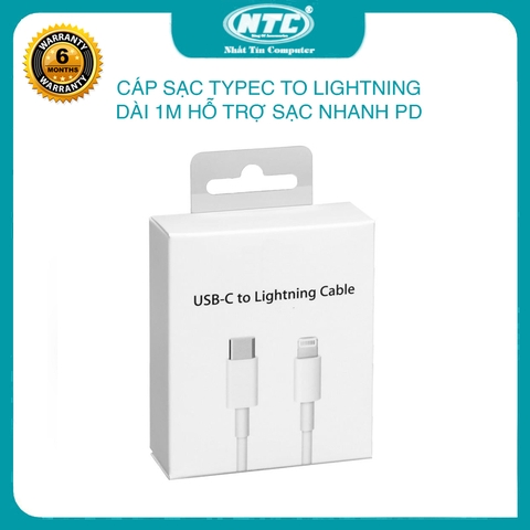 Cáp sạc TypeC to Lightning NTC dành cho IP/IPad dài 1m hỗ trợ PD 20W (trắng)