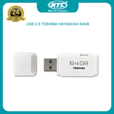 USB 2.0 Toshiba Hayabusa 64GB transmemory U202 (Trắng)