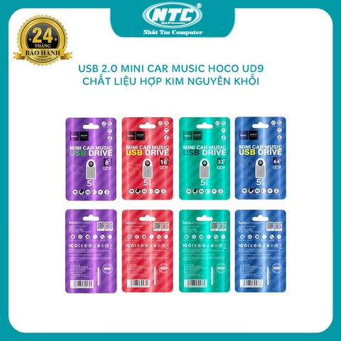 USB 2.0 HOCO UD9 Insightful 8GB / 16GB / 32GB / 64GB - Vỏ kim loại cực đẹp (Bạc)