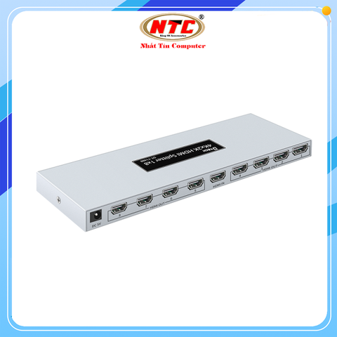 Thiết bị chia cổng HDMI từ 1 ra 8 DTECH DT-7148B mini hỗ trợ video 2K / 4K / 3D (Đen)