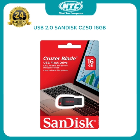 USB Sandisk Cruzer Blade CZ50 16GB (Đen)