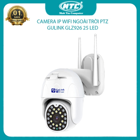 Camera IP wifi ngoài trời PTZ Gulink GLZ926 xoay 360 độ FullHD 1080P đàm thoại 2 chiều - 26 đèn flash có màu ban đêm