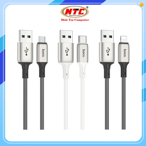 Cáp sạc nhanh và truyền data Hoco X66 cổng Lightning / Type-C / Micro-USB (tùy chọn) dài 1M