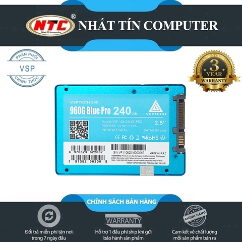 Ổ cứng SSD VSPTECH 960G Blue Pro dung lượng 240GB - tốc độ ghi 450MB/s đọc 520MB/s (Xanh)