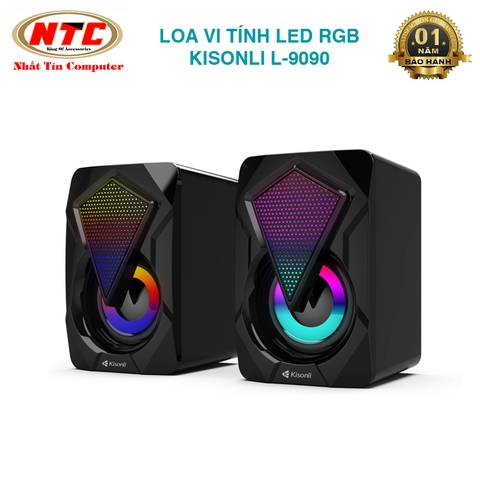 Loa vi tính Kisonli l-9090 LED RGB cực đẹp - chuyên nhạc và game (nhiều màu)