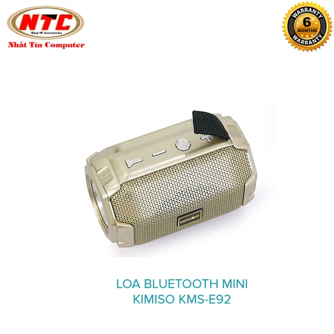Loa bluetooth mini Kimiso KMS-E92 hỗ trợ nghe USB, khe thẻ nhớ, đài radio FM, cắm dây AUX (màu ngẫu nhiên)