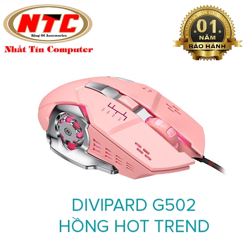 Chuột game 6D DIVIPARD G502 DPI 3200 - dây bọc dù (3 màu)