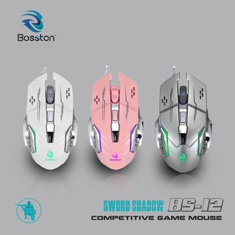 Chuột chuyên Game Bosston BS-12 led đa màu DPI 2400