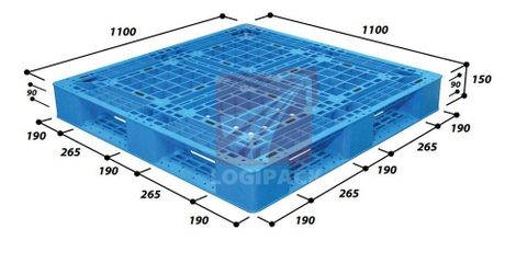 Pallet nhựa N4-1111LA 1100X1100X150 mm