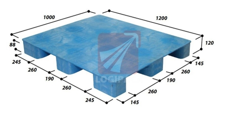 Pallet nhựa SFH-1210 1200X1000X120 mm