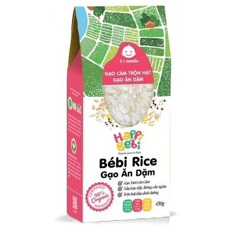 GẠO VỠ CÁM TRỘN HẠT HỮU CƠ CHO BÉ TỪ 7 THÁNG BEBI RICE 400G