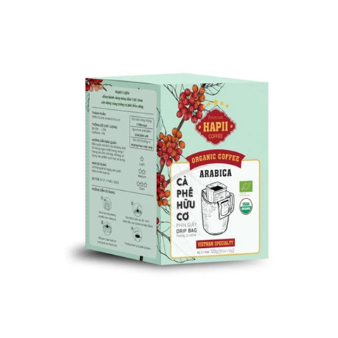 CÀ PHÊ HỮU CƠ ARABICA PHIN GIẤY HAPII COFFEE 100G