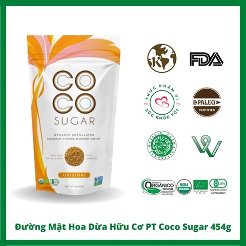 ĐƯỜNG MẬT HOA DỪA HỮU CƠ PT COCO 454G