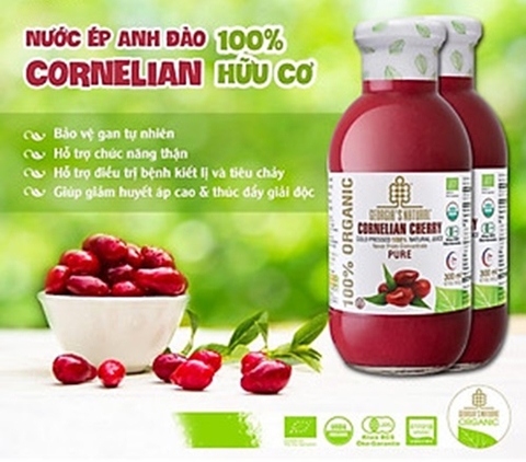 NƯỚC ÉP ANH ĐÀO ĐỎ HỮU CƠ GERGIA'S NATURAL 300ML