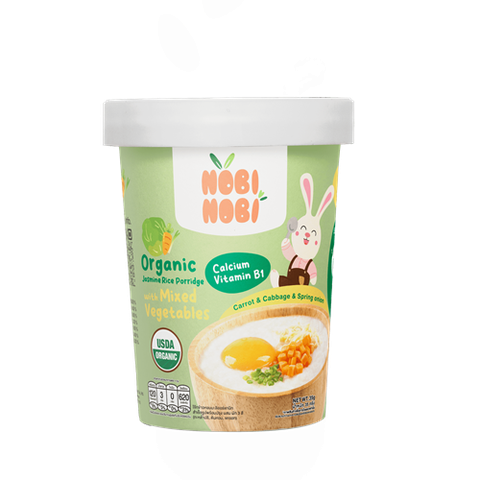 CHÁO GẠO JASMINE HỮU CƠ NOBI NOBI VỊ RAU CỦ 35G