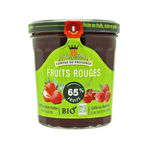 MỨT DÂU TÂY, ANH ĐÀO, MÂM XÔI HỮU CƠ COMTES DE PROVENCE 350G