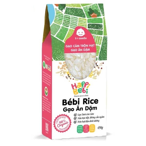 GẠO CÁM TRỘN HẠT HỮU CƠ CHO BÉ TỪ 8 THÁNG BEBI RICE 400G