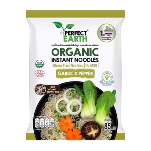 MÌ ĂN LIỀN HỮU CƠ VỊ TỎI VÀ TIÊU PERFECT EARTH 85G