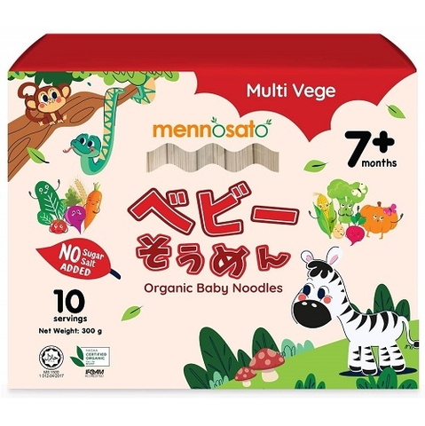 MÌ RAU CỦ HỮU CƠ CHO BÉ VỊ HỖN HỢP MENNOSATO 300G