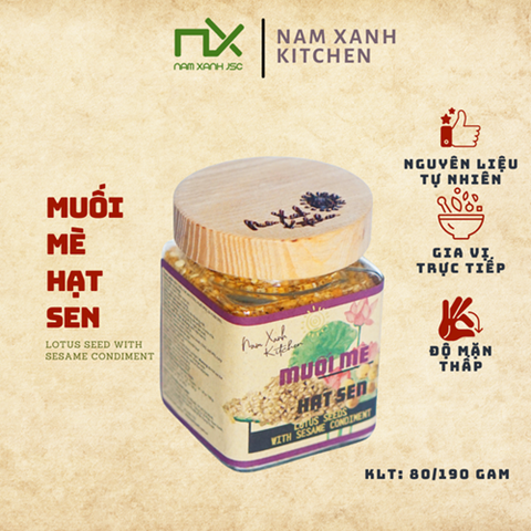 MUỐI MÈ HẠT SEN NAM XANH 80G