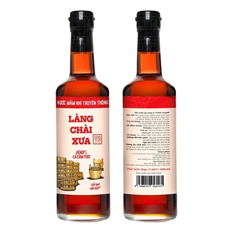NƯỚC MẮM LÀNG CHÀI XƯA NHÃN ĐỎ 500ML