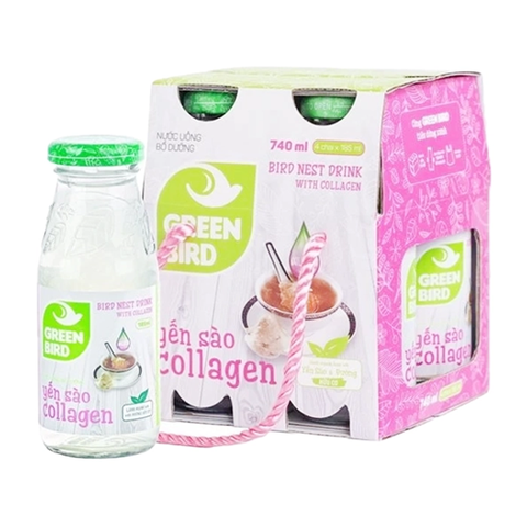 NƯỚC YẾN SÀO COLLAGEN GREEN BIRD 4 CHAI X 185ML